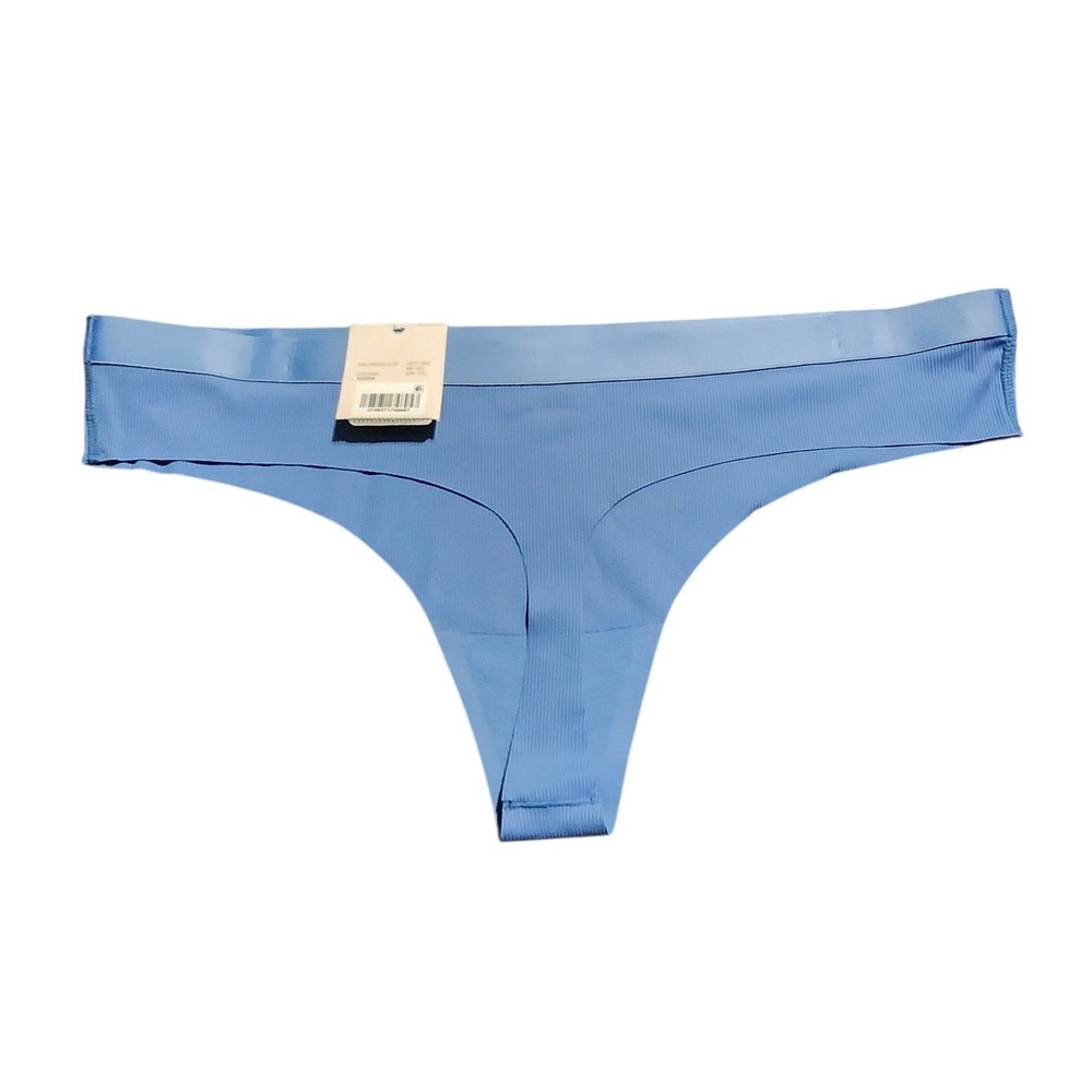 Van Winkle & Co Blue Ribbed Seamless Thong Underwear Size‎ XL
